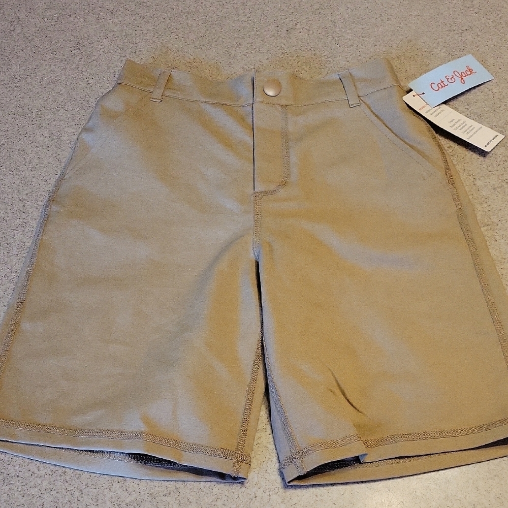 Cat & Jack Boys Adaptive Dry Khaki Shorts SIZE 8 NWT